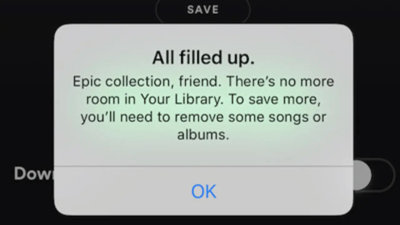 Spotify playlist limit is 10,000 songs